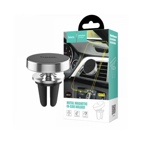 hoco. Auto držač za mobilne uređaje, magnetni, Alu telo - CA47 Metalni, sivi Cene