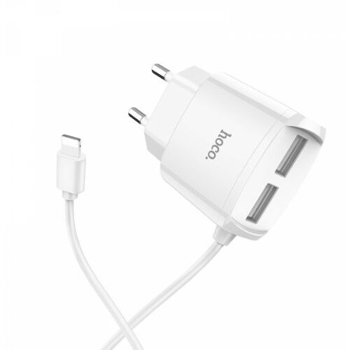 Hoco hišni polnilec C59A 2,4A 2x USB vtič s polnilnim kablom Lightning (iPhone 12) Cene