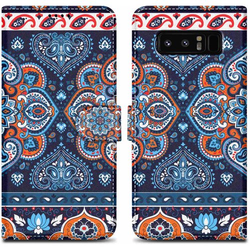 Cadorabo Ohi&scaron;je, združljiv s Samsungom - Design Blue Mandala &scaron;t. 1 - Za&scaron;čitni pokrov z magnetnim zapiranjem, funkcijo stojala in režo za kartico, (20694362) Cene