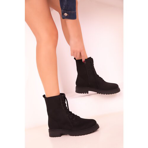 Soho Black Suede Women's Boots & Booties 18368 Cene