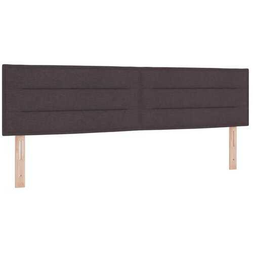  Krevet s box springom madracem i LED-om Tamno smeđa Tkanina - Tamno smeđa 180 x 200 cm Dizajn linija Slike