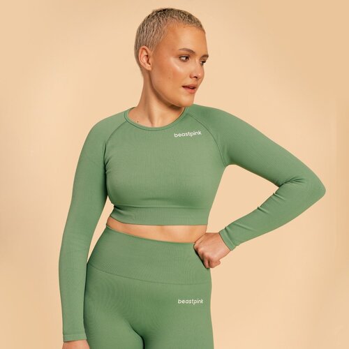 BeastPink Ženski CropTop Hyper Olivine Slike