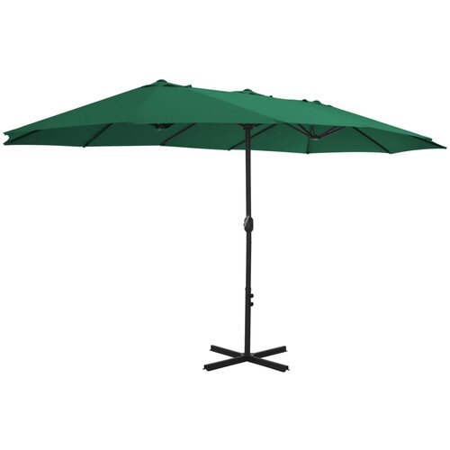  suncobran s aluminijskim stupom 460 x 270 cm zeleni Slike