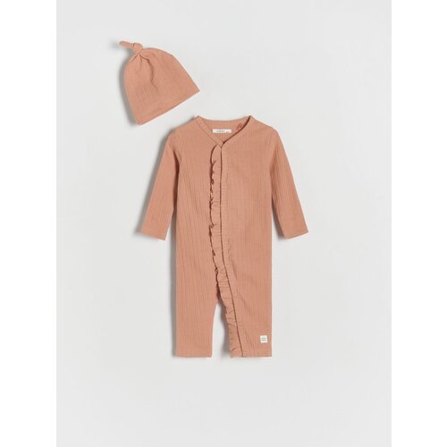Reserved Babies` jumpsuit & cap - oranžna Cene