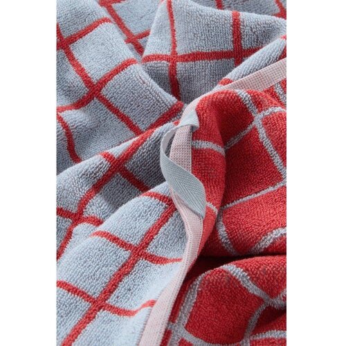 Jotex Crveni/svijetlo plavi pamučan ručnik 90x150 cm Grid &amp;ndash; Slike