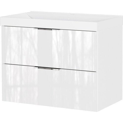 Germania Bijeli zidni ormarić za ispod umivaonika u sjajnom dekoru 81x65 cm Celano &amp;ndash; Slike
