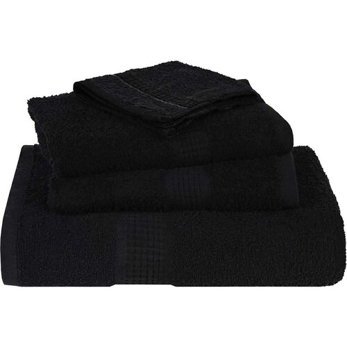 vidaXL Komplet brisač 6-delni črna 360 gsm 100% bombaž Cene