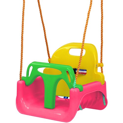 Aga4Kids Dječja ljuljačka s igrali&amp;scaron;tem MR4512-2 - roza/žuta Slike