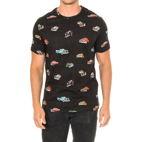 John Frank Majice s kratkimi rokavi JFTD09-RETROCAR-MULTICOLOR Siva Cene