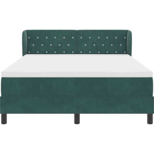 Box Spring Krevet s Madracem Tamno Zeleni 140x190 cm Bar&amp;scaron;un Slike