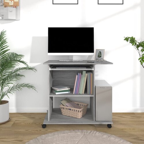 Stol za računalo boja hrasta 80 x 50 x 75 cm konstruirano drvo Cijene