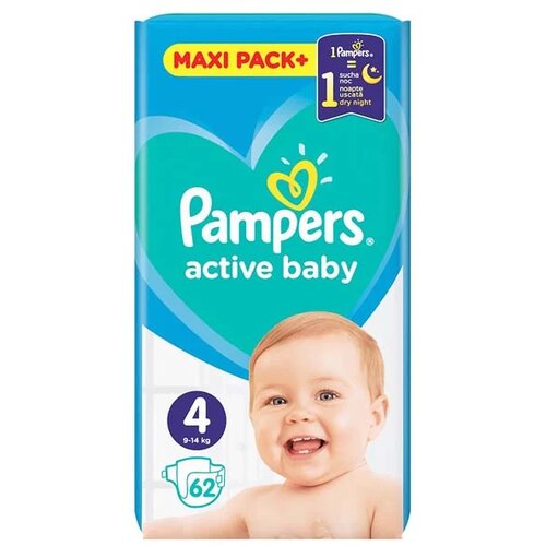 Pampers pelene active baby jpm 4 maxi, 62/1 Slike