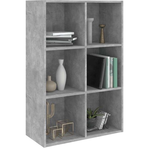  za knjige / komoda siva boja betona 66x30x97 8 cm iverica Slike