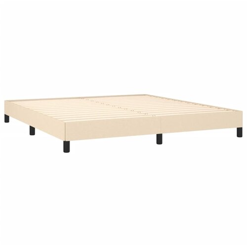  Okvir za krevet bez madraca krem 180 x 200 cm od tkanine Slike
