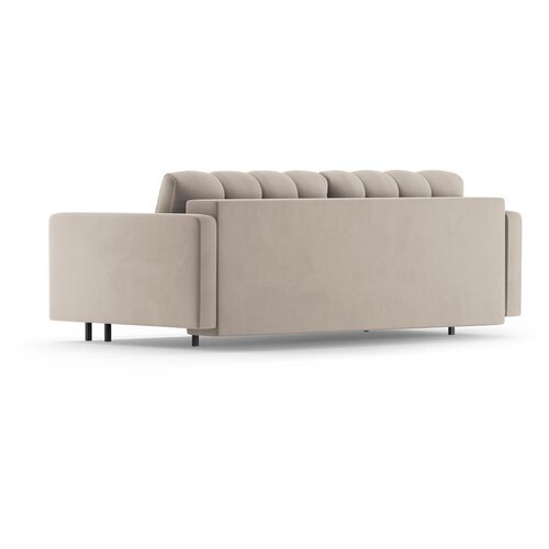 Cosmopolitan Design Bež žametna raztegljiva sedežna garnitura s prostorom za shranjevanje 222 cm Bali &amp;ndash; Slike