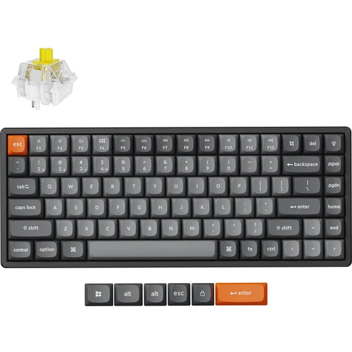 KEYCHRON K2 Max Brezžična Mehanska Tipkovnica, Bluetooth / 2.4 GHz, Hot-Swap, Super Banana Switch, US Layout, K2M-J4, (21733733)