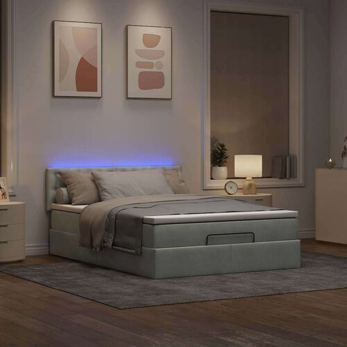  Otomanski krevet s madracem i LED 140x190 cm bar&amp;scaron;unasti Slike