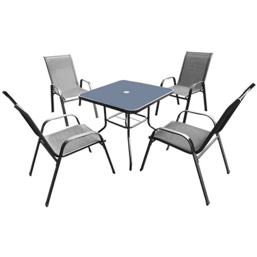  Baštenski set sto + 4 stolice crni (TIH3384) Cene