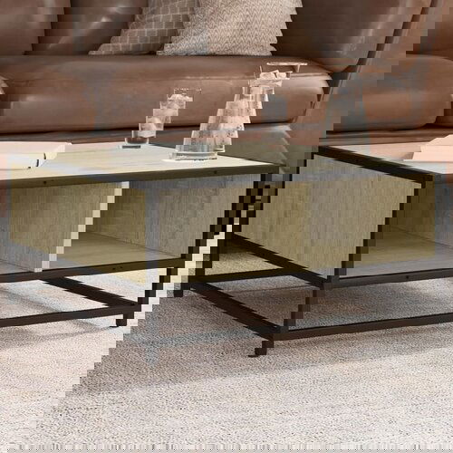 VidaXL Stolić za kavu boja hrasta sonome 60,5x60,5x30 cm drvo i metala Slike