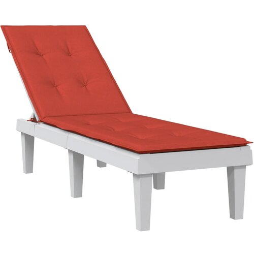 vidaXL Blazina za ležalnik melanž rdeča (75+105)x50x3 cm blago Cene
