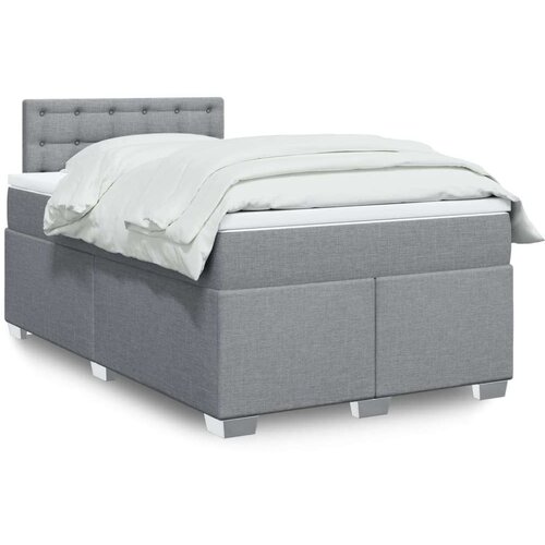  Krevet s oprugama i madracem svjetlosivi 120x190 cm od tkanine Slike