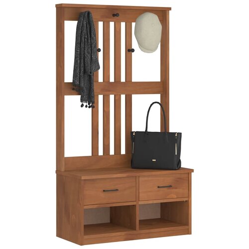 vidaXL Drvo za dvoranu SANDENS 87x40x159,5 cm puno drvo bor Cijene