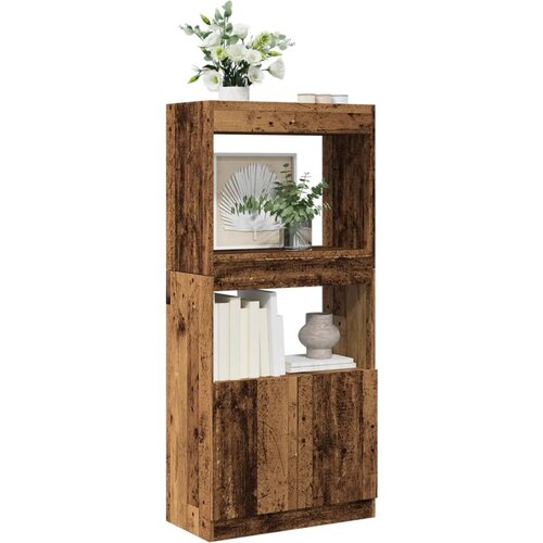  Visoka komoda boja staro drvo 63x33x140 cm konstruirano drvo Cijene