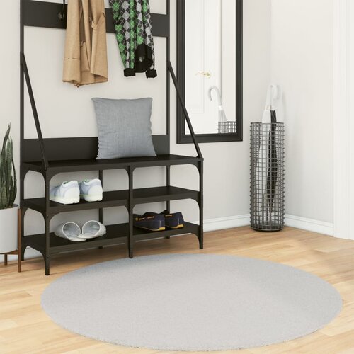 VidaXL Tepih HUARTE kratkih vlakana mekani i perivi sivi &amp;Oslash; 120 cm Slike