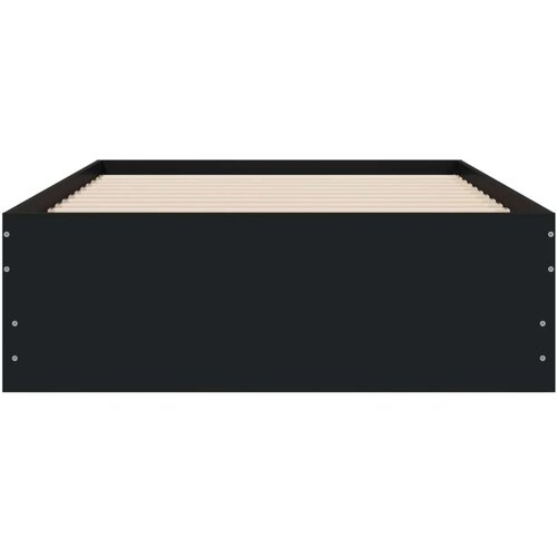 VidaXL Okvir kreveta s ladicama crni 75 x 190 cm konstruirano drvo Slike