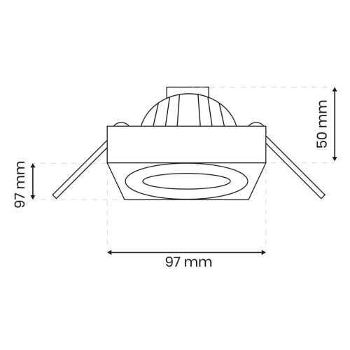  Ugradno spot svetlo NUSA 1xGU5,3/MR16/50W/12V četvrtasto belo Slike