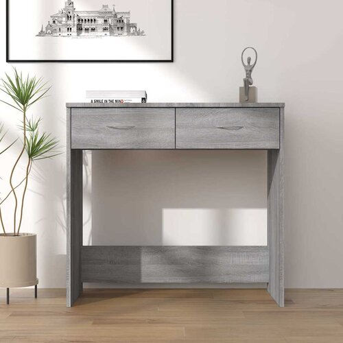  Radni stol boja hrasta sonome 80 x 40 x 75 cm konstruirano drvo Siva Slike