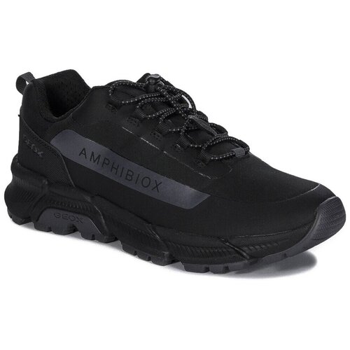 Geox Sneakersy Damskie Sk&amp;oacute;rzane Amphibiox Crna Slike