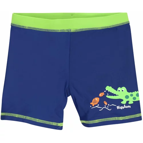 Playshoes Kupaće hlače 'Krokodil' kraljevsko plava / neonsko zelena / pastelno narančasta