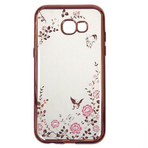 Nillkin Silikonski ovitek z rožicami za Samsung Galaxy J3 2016 - pink Cene