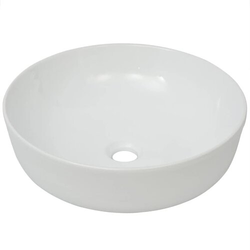 Maison Chic Umivalnik - Kopalna umivalnik - Lavabo Okrogel Keramičen Bele Barve 41,5x13,5 cm, (21684597) Cene