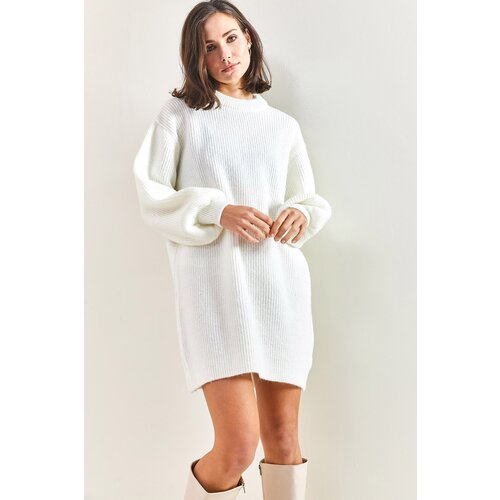 Bianco Lucci Women&amp;#039;s Patterned Rivet Knitwear Tunic Slike