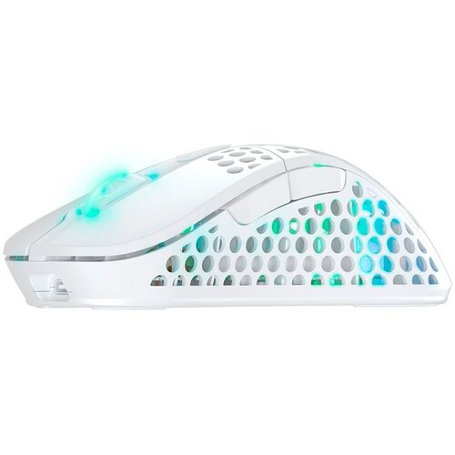 XTRFY M4W rgb, ultra-light wireless gaming mouse, pixart 3389, modular shell, white Slike