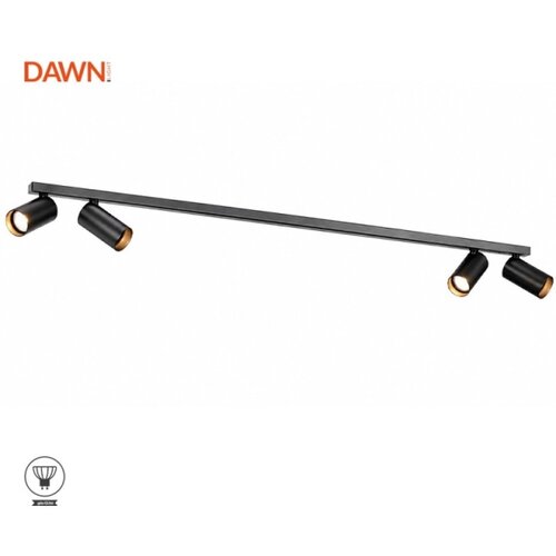 Dawn LED SVETILJKA 052/4 PLAFONSKA 4*GU10 IP20 CRNA Slike