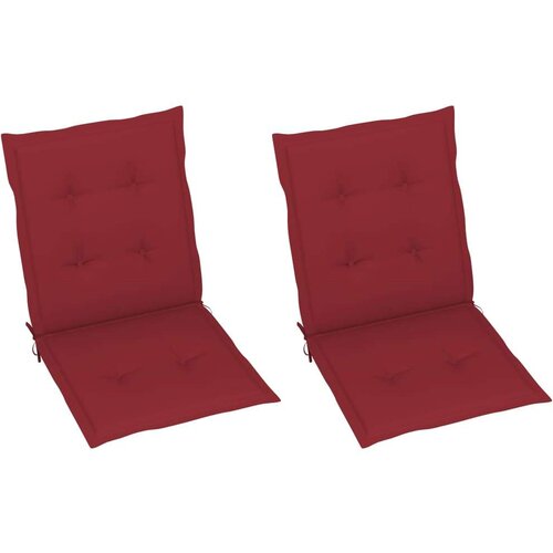  Jastuci za vrtne stolice 2 kom boja vina 100x50x3 cm od tkanine Slike