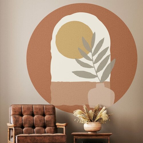 Ambiance Stenska nalepka 120x120 cm Sunrise and Olive Branch - Ambiance Slike