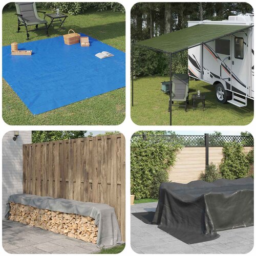 CERADA s rupama Svjetlosiva 3 x 3 m 180 gsm PE Slike