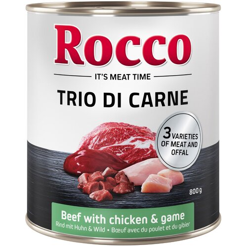 Rocco Classic Trio di Carne - 24 x 800 g - Govedina, pi&scaron;čanec & divjačina Cijene