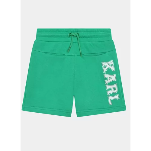 Karl Lagerfeld Kids Športne kratke hlače Z30025 S Zelena Regular Fit