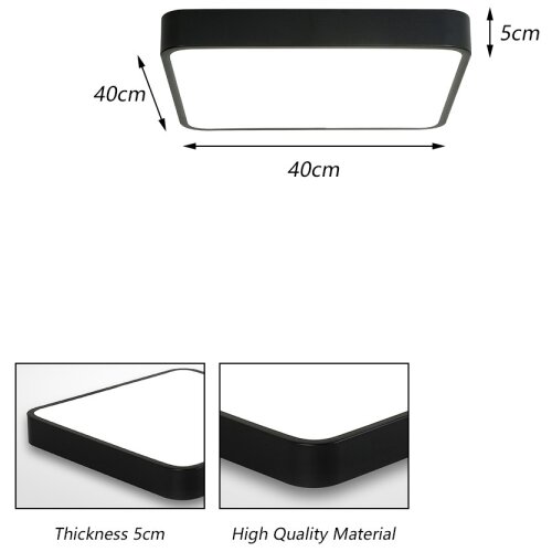  Brilagi - LED plafonsko svetlo POOL SQUARE LED/36W/230V 40x40 cm crno Slike