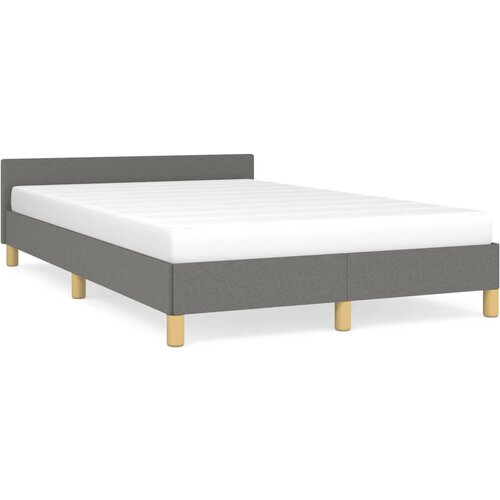 Maison Chic Posteljni okvir - Dvoposteljna postelja - Zakonska postelja brez vzmetnice temno siva 120x190 cm blago-J12982, (21766490) Slike