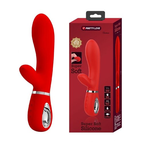  Vibrator Thomas, Silikonski, 20cm, Crveni Slike
