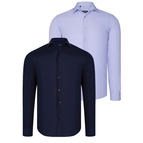 Dewberry DUAL SET G726 MENS SHIRTS-LACIER-BLUE-LILAC Cene