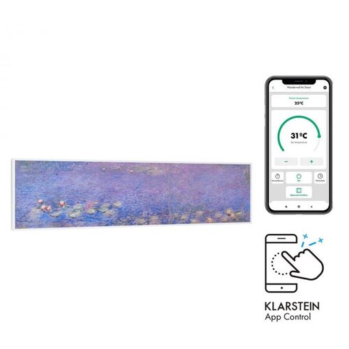 Klarstein wonderwall air art smart, infrardeči grelec, 120 x 30 cm, 350 w, aplikacija, lokvanji Cene