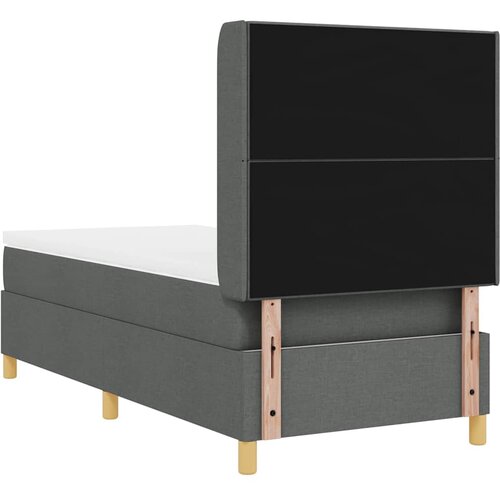  Krevet s opruga kutije Svijetlo siva 90 x 190 cm tkanina Slike