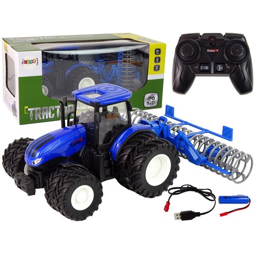  Traktor na daljinsko upravljanje 1:24 plug - plavi Cijene